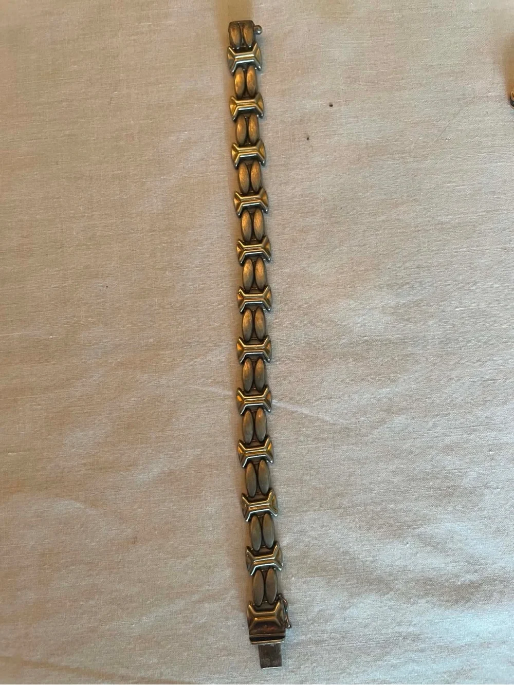 Sterling silver Link Bracelet - Vintage Style 7.25”
